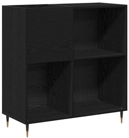 Armário de Gravação vidaXL Carvalho Preto 84,5x38x89 cm Madeira de Eng