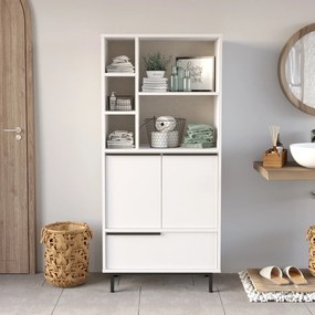Armário de Casa de Banho ON9C – Branco – 74,8 cm x 161,6 cm x 35,5 cm