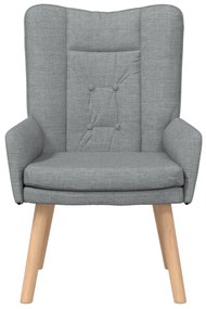 Poltrona Relaxante vidaXL em Tecido Cinzento-Claro