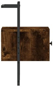 Mesas cabeceira 2 pcs 35x30x51cm deriv. madeira carvalho fumado