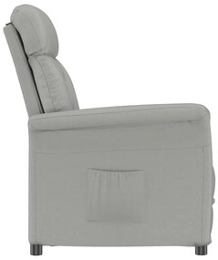 vidaXL Poltrona Reclável Cinza Claro