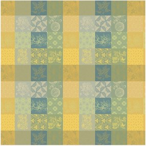 Toalha de mesa redonda jacquard com revestimento acrílico Mille Parfums Limoni