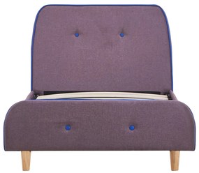 Estrutura de cama 90x200 cm tecido cinzento-acastanhado