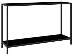 Mesa consola 120x35x75 cm vidro temperado preto