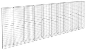 Muro gabião com tampas aço galvanizado 600x30x200 cm