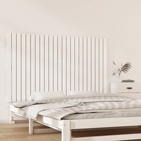 vidaXL Cabeceira de parede 147x3x90 cm madeira de pinho maciça branco