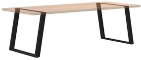 Pés para mesa de jantar em formato de U, 2 peças, preto, 100x(72-73) c