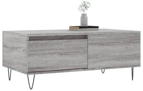 Mesa de centro 90x50x36,5 cm derivados madeira cinzento sonoma