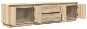Móvel de TV com luzes LED 193,5x41x50 cm carvalho sonoma