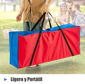 Saco de arrumação 84 x 23 x 36 cm para o jogo Conecta gigante (não incluído)  em tecido Oxford para transporte fácil Vermelho