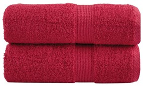 vidaXL Toalhas de rosto premium SOLUND 2 peças vermelho 30x30 cm 600 g/m²