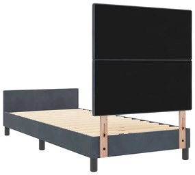 Estrutura de Cama vidaXL Cinza Escuro 80x200 cm Veludo