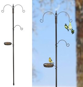 Comedouro de pássaros para jardim preto