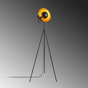 Candeeiro de Pé Mixed – Preto e Dourado – 62 x 45 x 160 cm