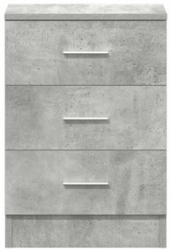 Mesas cabeceira 2pcs 38x35x56cm derivados madeira cinza cimento