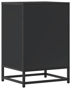 Mesa de cabeceira 40x34,5x60cm derivados de madeira preto metal
