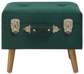 Banco de arrumação 40 cm veludo verde
