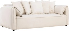 Sofá Dallas 4622, Creme, 202x100x73cm, 66 kg, Tecido, Pernas: Madeira, Madeira: Bétula, Pinheiro