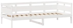 Sofá-cama c/ gavetas 90x200cm madeira de pinho maciça branco
