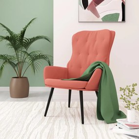 Cadeira de descanso veludo rosa