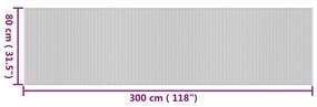 Tapete retangular 80x300 cm bambu cor natural