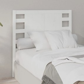 Cabeceira de cama 81x4x100 cm pinho maciço branco