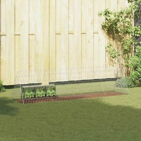 vidaXL Gaiola para Coelhos Prateado 650 x 55 x 55 cm Aço Galvanizado