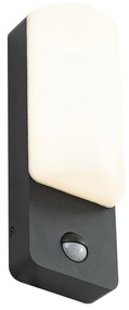 Candeeiro de Parede Exterior Preto com Sensor de Movimento Incl. LED - Shift Moderno