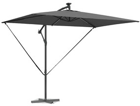 Guarda-sol de Bananeira Cantilever Antracite 294 x 200 x 254 cm