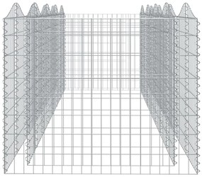 Canteiro elevado gabião arqueado 400x100x100 ferro galvanizado