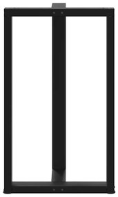 Pés de mesa de bar em forma de T, 2 peças, preto, 60x35x(100-101) cm,