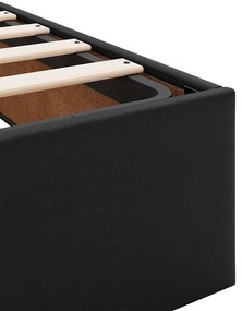 Estrutura de cama com colchão Preto 90 x 200 cm Couro sintético