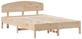 Cama sem colchão 150x200 cm madeira de pinho maciça