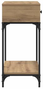 Mesa de Console Carvalho Artesanal 75x34.5x75 cm Madeira de Engenharia