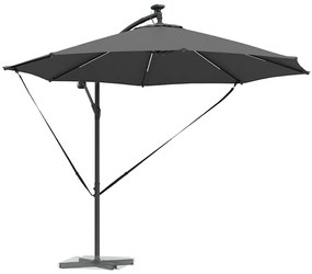 Guarda-sol de Bananeira Cantilever Antracite 294 x 294 x 248 cm