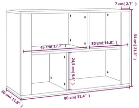 Aparador 80x30x54 cm derivados de madeira cinzento sonoma