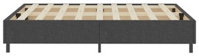 Cama boxspring 160x200 cm tecido cinzento