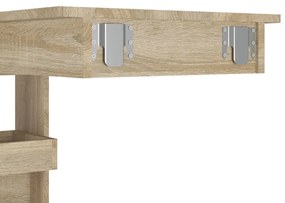 Mesa de bar p/ parede 102x45x103,5cm derivados madeira carvalho