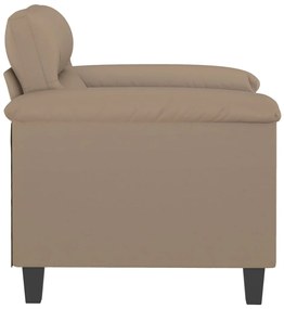 Poltrona 60 cm couro artificial cappuccino