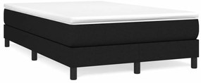 Cama boxspring com colchão 120x190 cm tecido preto