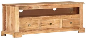 Móvel de TV madeira de acácia maciça 110x30x40 cm castanho