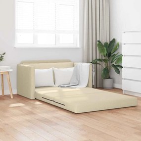 vidaXL Sofá-Cama 2 em 1 Creme 124x71x78 cm Tecido