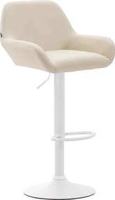 Conjunto de 2 bancos de bar Braga em couro sintético creme