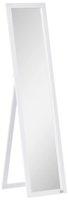 HOMCOM Espelho de Pé Corpo Inteiro Retangular Parede 2 Formas Uso 37x48x152cm Branco | Aosom Portugal