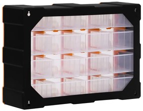 Caixa organizadora com 16 gavetas médias 52x16x37 cm