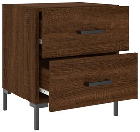 Mesa de cabeceira 2 pcs derivados de madeira carvalho castanho