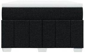 Cama boxspring com colchão 120x190 cm tecido preto