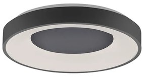 Candeeiro de teto moderno cinza escuro com LED regulável em 3 etapas - Steffie Moderno