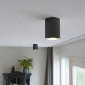 Foco giratório e inclinável preto e aço - Rondoo up