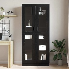 Armários de livros vidaXL 2 unidades Carvalho Preto 82,5x30,5x185 cm M